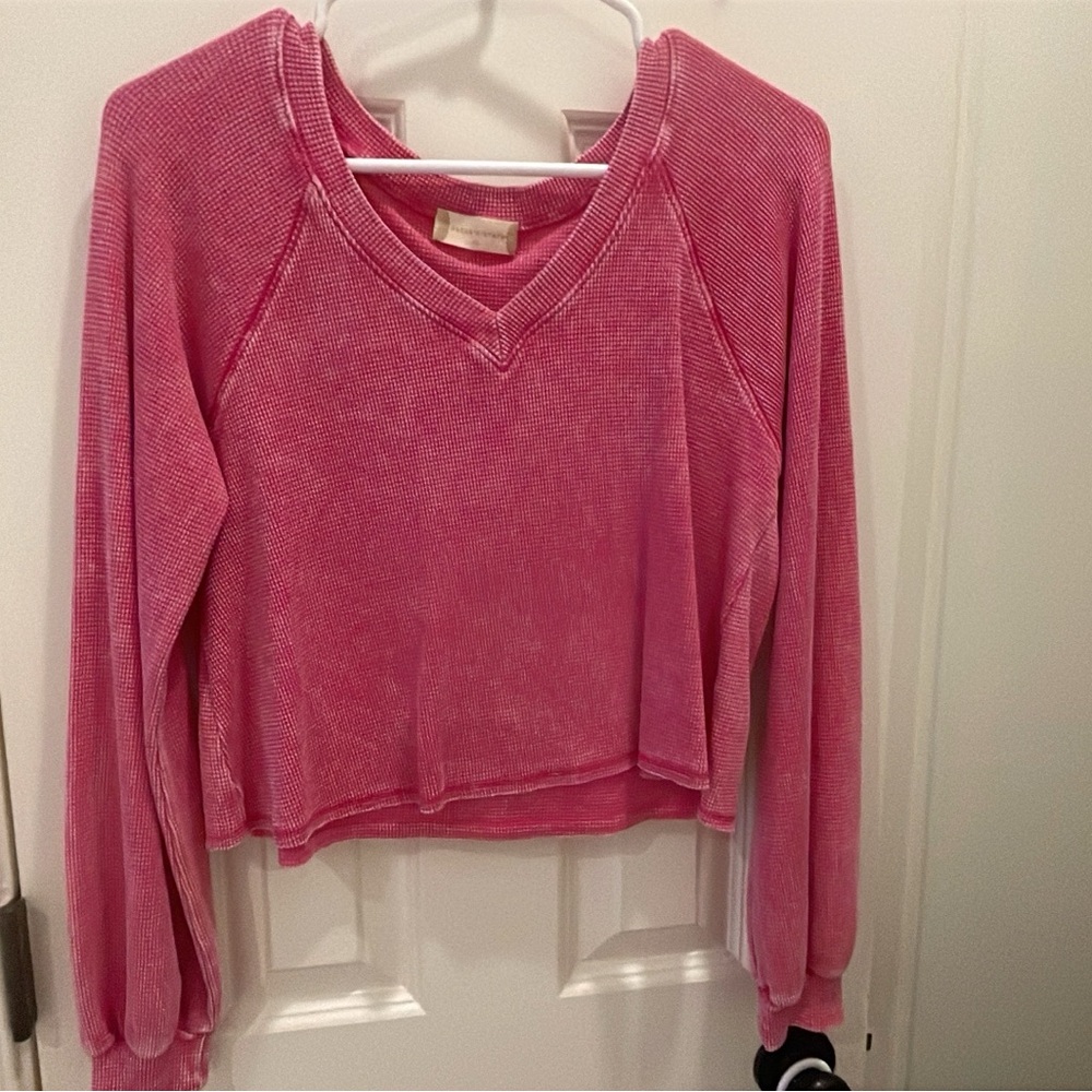 Altar'd State Pink Long Sleeve Top